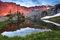 isolation peak, fifth lake, east inlet, cleaver, glow
